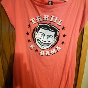 Sourpuss knotted tunic top. Thrill a rama.